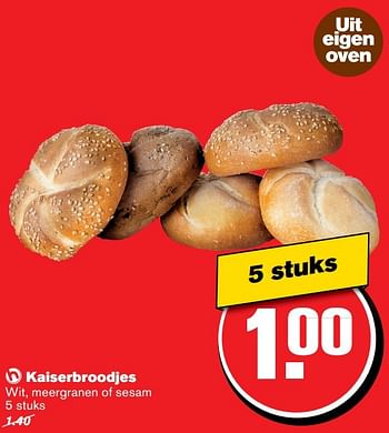 Aanbiedingen Kaiserbroodjes - Huismerk - Hoogvliet - Geldig van 30/11/2016 tot 06/12/2016 bij Hoogvliet