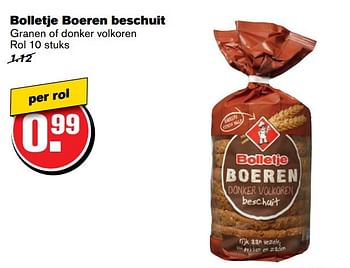Aanbiedingen Bolletje boeren beschuit - Bolletje - Geldig van 30/11/2016 tot 06/12/2016 bij Hoogvliet