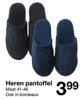 Aanbiedingen Heren pantoffel - Huismerk - Zeeman  - Geldig van 26/11/2016 tot 02/12/2016 bij Zeeman