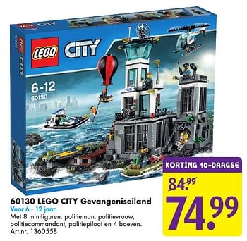 Aanbiedingen 60130 lego city gevangeniseiland - Lego - Geldig van 29/11/2016 tot 11/12/2016 bij Bart Smit