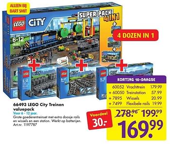 Aanbiedingen 66493 lego city treinen valuepack - Lego - Geldig van 29/11/2016 tot 11/12/2016 bij Bart Smit