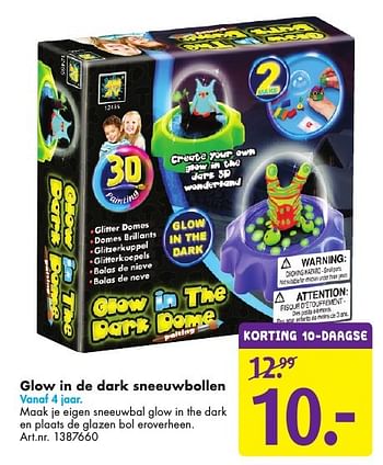 Aanbiedingen Glow in de dark sneeuwbollen - Glow in the Dark - Geldig van 29/11/2016 tot 11/12/2016 bij Bart Smit