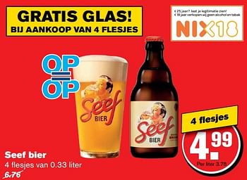 Aanbiedingen Seef bier - Seef - Geldig van 30/11/2016 tot 06/12/2016 bij Hoogvliet