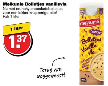 Aanbiedingen Melkunie bolletjes vanillevla - Melkunie - Geldig van 30/11/2016 tot 06/12/2016 bij Hoogvliet