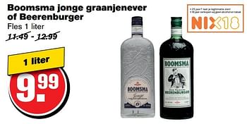 Aanbiedingen Boomsma jonge graanjenever of beerenburger - Boomsma - Geldig van 30/11/2016 tot 06/12/2016 bij Hoogvliet