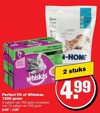 Aanbiedingen Perfect fit of whiskas - Huismerk - Hoogvliet - Geldig van 30/11/2016 tot 06/12/2016 bij Hoogvliet
