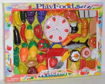 Aanbiedingen Cutting PlayFood speelvoedsel 70-delig - Merkloos - Geldig van 22/10/2016 tot 07/12/2016 bij ToyChamp
