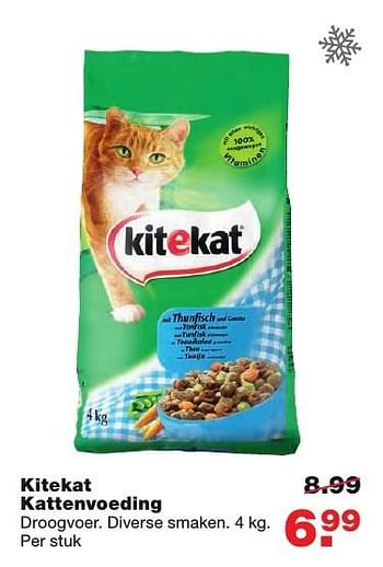 Aanbiedingen Kitekat kattenvoeding - Kitekat - Geldig van 29/11/2016 tot 04/12/2016 bij Praxis