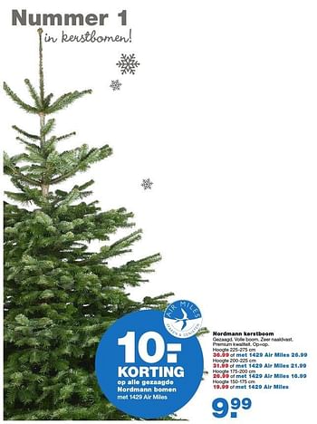 Aanbiedingen Nordmann kerstboom - Huismerk - Praxis - Geldig van 29/11/2016 tot 04/12/2016 bij Praxis