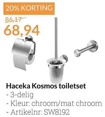 Aanbiedingen Haceka kosmos toiletset - Haceka - Geldig van 01/12/2016 tot 31/12/2016 bij Sanitairwinkel