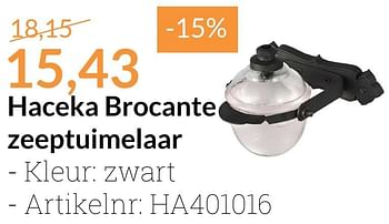 Aanbiedingen Haceka brocante zeeptuimelaar - Haceka - Geldig van 01/12/2016 tot 31/12/2016 bij Sanitairwinkel