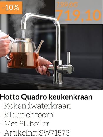 Aanbiedingen Hotto quadro keukenkraan - Hotto - Geldig van 01/12/2016 tot 31/12/2016 bij Sanitairwinkel