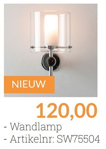 Aanbiedingen Wandlamp - Astro - Geldig van 01/12/2016 tot 31/12/2016 bij Sanitairwinkel