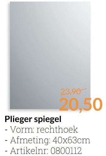 Aanbiedingen Plieger spiegel - Plieger - Geldig van 01/12/2016 tot 31/12/2016 bij Sanitairwinkel