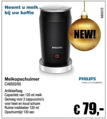 Aanbiedingen Philips melkopschuimer ca6502-65 - Philips - Geldig van 04/12/2016 tot 08/01/2017 bij Multi Bazar