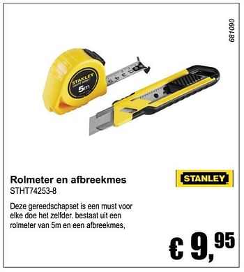 Aanbiedingen Stanley rolmeter en afbreekmes stht74253-8 - Stanley - Geldig van 04/12/2016 tot 08/01/2017 bij Multi Bazar