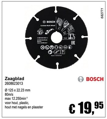 Aanbiedingen Bosch zaagblad 2608623013 - Bosch - Geldig van 04/12/2016 tot 08/01/2017 bij Multi Bazar