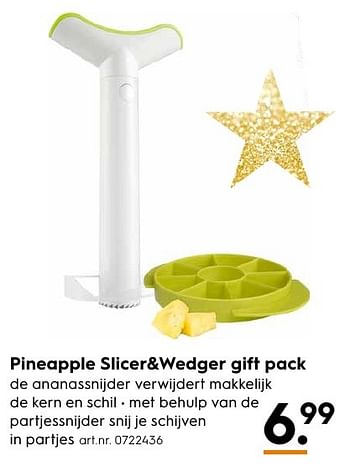 Aanbiedingen Pineapple slicer+wedger gift pack - Huismerk - Blokker - Geldig van 29/11/2016 tot 07/12/2016 bij Blokker