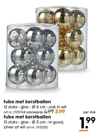 Aanbiedingen Tube met kerstballen - Huismerk - Blokker - Geldig van 29/11/2016 tot 07/12/2016 bij Blokker