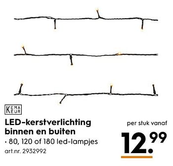 Aanbiedingen Led-kerstverlichting binnen en buiten - Huismerk - Blokker - Geldig van 29/11/2016 tot 07/12/2016 bij Blokker