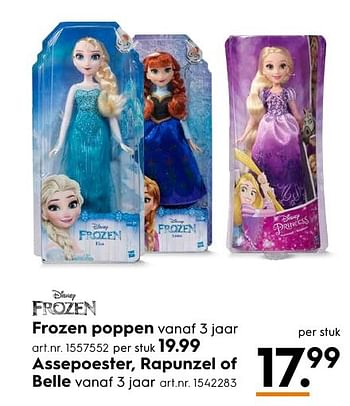 Aanbiedingen Assepoester, rapunzel of belle - Disney  Frozen - Geldig van 29/11/2016 tot 07/12/2016 bij Blokker