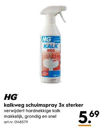 Aanbiedingen Kalkweg schuimspray 3x sterker - HG - Geldig van 29/11/2016 tot 07/12/2016 bij Blokker