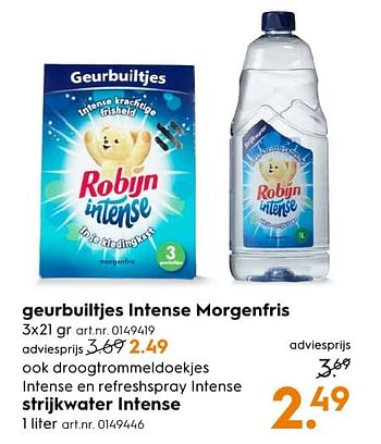 Aanbiedingen Geurbuiltjes intense morgenfris - Robijn - Geldig van 29/11/2016 tot 07/12/2016 bij Blokker
