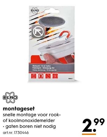 Aanbiedingen Montageset - Elro - Geldig van 29/11/2016 tot 07/12/2016 bij Blokker