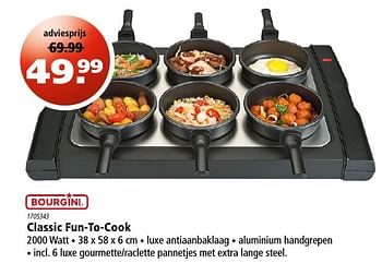 Aanbiedingen Bourgini classic fun-to-cook - Bourgini - Geldig van 01/12/2016 tot 24/12/2016 bij Marskramer