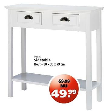 Aanbiedingen Sidetable - Huismerk - Marskramer - Geldig van 01/12/2016 tot 24/12/2016 bij Marskramer