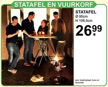 Aanbiedingen Statafel - Huismerk - Van Cranenbroek - Geldig van 04/12/2016 tot 24/12/2016 bij Van Cranenbroek