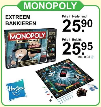 Aanbiedingen Monopoly extreem bankieren - Hasbro - Geldig van 04/12/2016 tot 24/12/2016 bij Van Cranenbroek