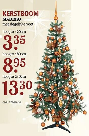 Aanbiedingen Kerstboom madero - Huismerk - Van Cranenbroek - Geldig van 04/12/2016 tot 24/12/2016 bij Van Cranenbroek