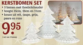 Aanbiedingen Kerstbomen set - Huismerk - Van Cranenbroek - Geldig van 04/12/2016 tot 24/12/2016 bij Van Cranenbroek