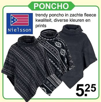 Aanbiedingen Poncho - Nielsson - Geldig van 04/12/2016 tot 24/12/2016 bij Van Cranenbroek