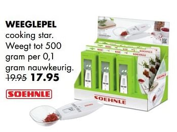 Aanbiedingen Weeglepel cooking star - Soehnle - Geldig van 01/12/2016 tot 31/12/2016 bij Multi Bazar