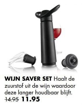 Aanbiedingen Wijn saver set - Vacuvin - Geldig van 01/12/2016 tot 31/12/2016 bij Multi Bazar