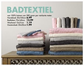 Aanbiedingen Badtextiel handdoek - Huismerk - Multi Bazar - Geldig van 01/12/2016 tot 31/12/2016 bij Multi Bazar