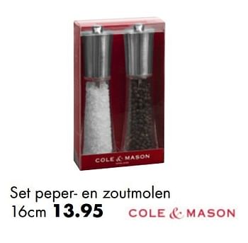 Aanbiedingen Set peper- en zoutmolen - Cole &amp; Mason - Geldig van 01/12/2016 tot 31/12/2016 bij Multi Bazar