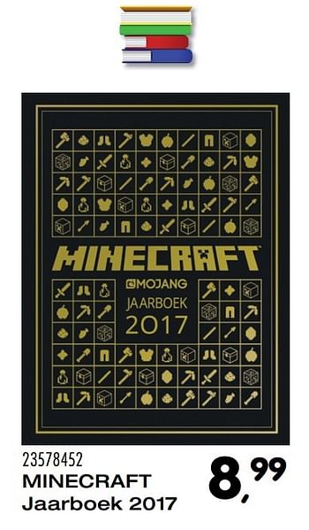 Aanbiedingen Minecraft jaarboek 2017 - Mojang - Geldig van 06/12/2016 tot 10/01/2017 bij Supra Bazar