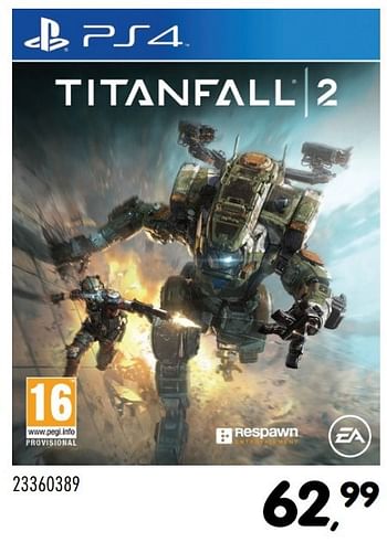 Aanbiedingen Titanfall 2 - Electronic Arts - Geldig van 06/12/2016 tot 10/01/2017 bij Supra Bazar