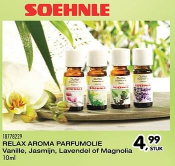 Aanbiedingen Relax aroma parfumolie - Soehnle - Geldig van 06/12/2016 tot 10/01/2017 bij Supra Bazar