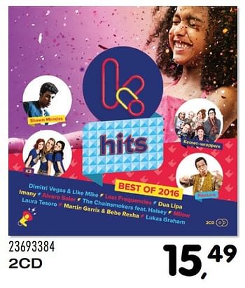 Aanbiedingen 2cd k hits best of 2016 - Huismerk - Supra Bazar - Geldig van 06/12/2016 tot 10/01/2017 bij Supra Bazar