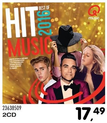Aanbiedingen 2cd hit music best of 2016 - Huismerk - Supra Bazar - Geldig van 06/12/2016 tot 10/01/2017 bij Supra Bazar