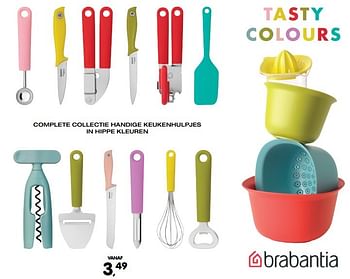 Aanbiedingen Complete collectie handige keukenhulpjes in hippe kleuren - Brabantia - Geldig van 06/12/2016 tot 10/01/2017 bij Supra Bazar