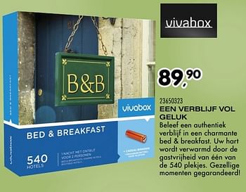 Aanbiedingen Een verblijf vol geluk - Vivabox - Geldig van 06/12/2016 tot 10/01/2017 bij Supra Bazar