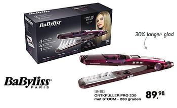 Aanbiedingen Babyliss ontkruller pro 230 met stoom - Babyliss - Geldig van 06/12/2016 tot 10/01/2017 bij Supra Bazar