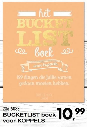 Aanbiedingen Bucketlist boek voor koppels - Huismerk - Supra Bazar - Geldig van 06/12/2016 tot 10/01/2017 bij Supra Bazar