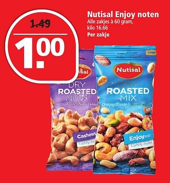 Aanbiedingen Nutisal enjoy noten - Nutisal - Geldig van 04/12/2016 tot 10/12/2016 bij Plus