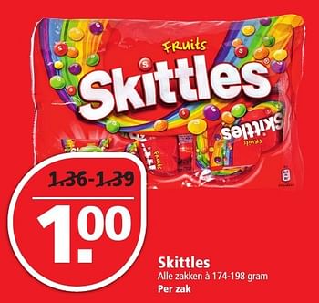 Aanbiedingen Skittles - Skittles - Geldig van 04/12/2016 tot 10/12/2016 bij Plus